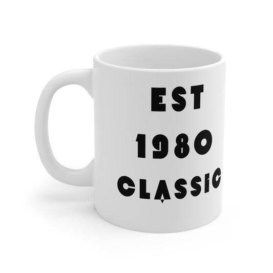1980 Birthday Mug – Est. 1980 Classic Retro Mug