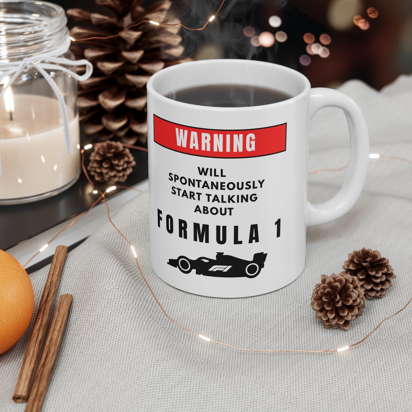 Warning Will Talk About Formula 1 Mug
