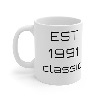 1991 Birthday Mug – Est. 1991 Classic Retro Mug
