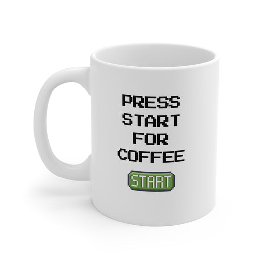 Press Start for Coffee Gaming Mug – Retro Gamer Coffee Cup