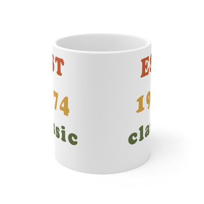 1974 Birthday Mug – Est. 1974 Classic Retro Mug