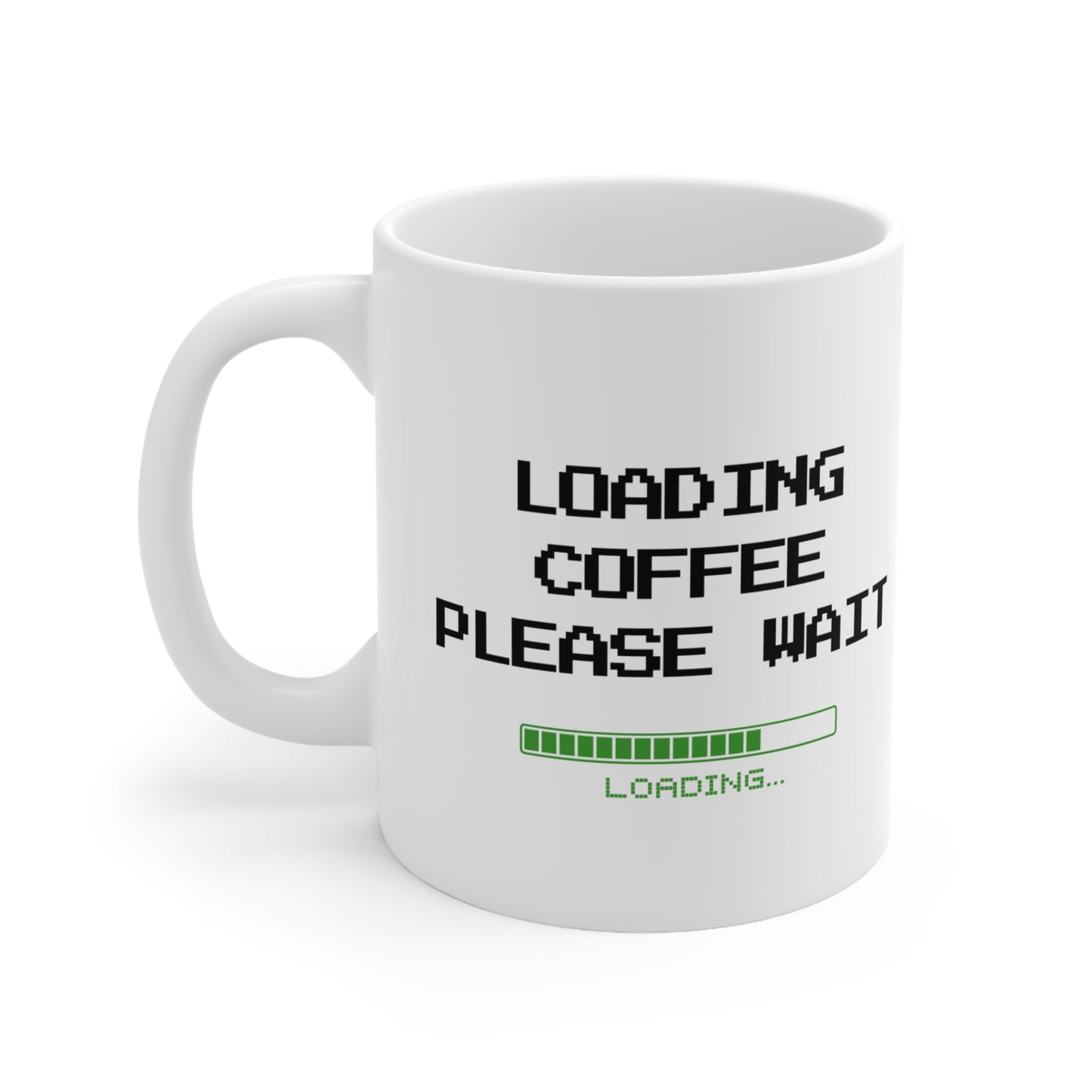 Loading Coffee Please Wait Mug – Retro Gamer Coffee Cup