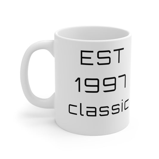 1997 Birthday Mug – Est. 1997 Classic Retro Mug
