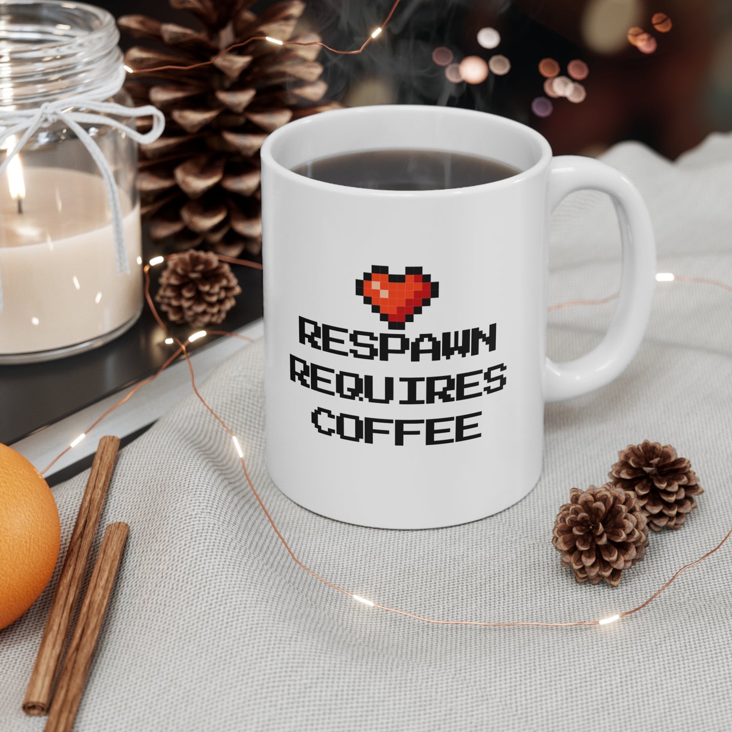 Respawn Requires Coffee Gaming Mug – Retro Gamer Coffee Cup