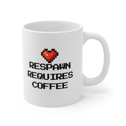 Respawn Requires Coffee Gaming Mug – Retro Gamer Coffee Cup