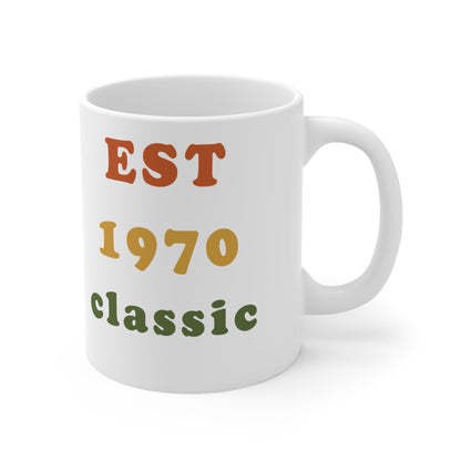 1970 Birthday Mug – Est. 1970 Classic Retro Mug