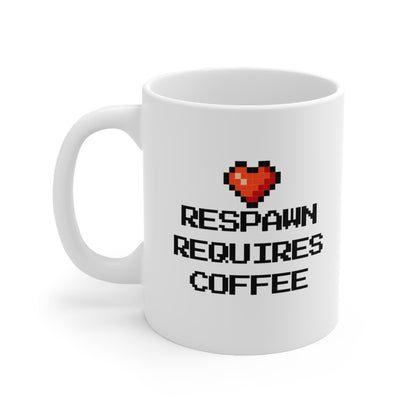 Respawn Requires Coffee Gaming Mug – Retro Gamer Coffee Cup