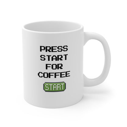 Press Start for Coffee Gaming Mug – Retro Gamer Coffee Cup