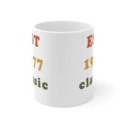 1977 Birthday Mug – Est. 1977 Classic Retro Mug