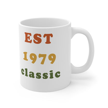1979 Birthday Mug – Est. 1979 Classic Retro Mug