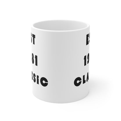 1981 Birthday Mug – Est. 1981 Classic Retro Mug