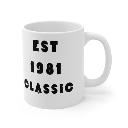 1981 Birthday Mug – Est. 1981 Classic Retro Mug