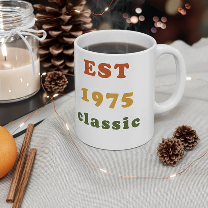 1975 Birthday Mug – Est. 1975 Classic Retro Mug