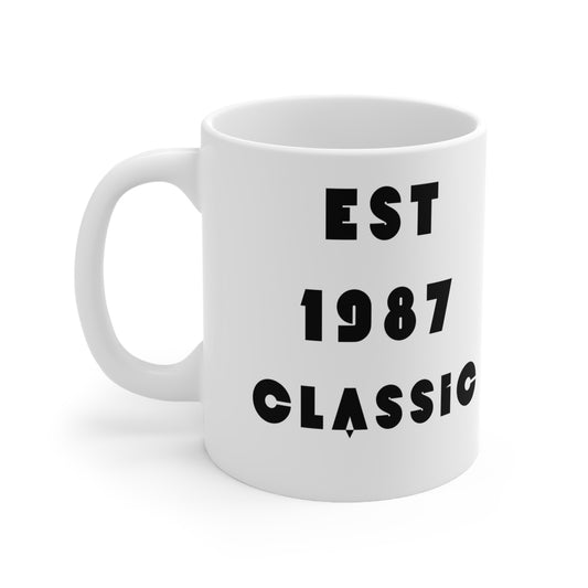 1987 Birthday Mug – Est. 1987 Classic Retro Mug