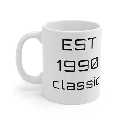 1990 Birthday Mug – Est. 1990 Classic Retro Mug