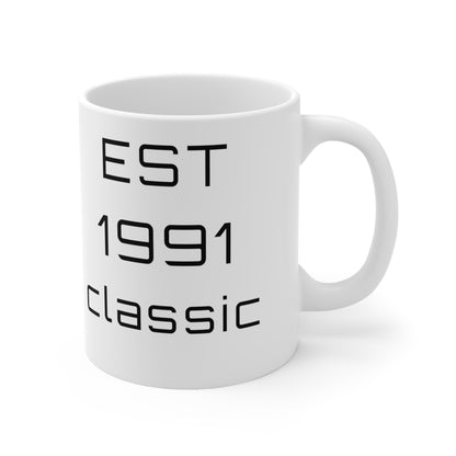 1991 Birthday Mug – Est. 1991 Classic Retro Mug