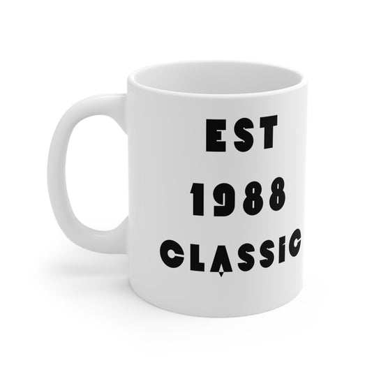 1988 Birthday Mug – Est. 1988 Classic Retro Mug