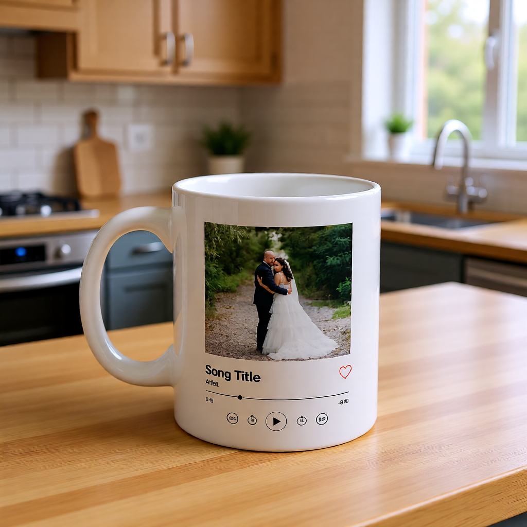 Personalised Music Mug - Custom Song Favourite Artist Gift UK