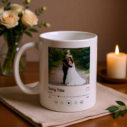 Personalised Music Mug - Custom Song Favourite Artist Gift UK
