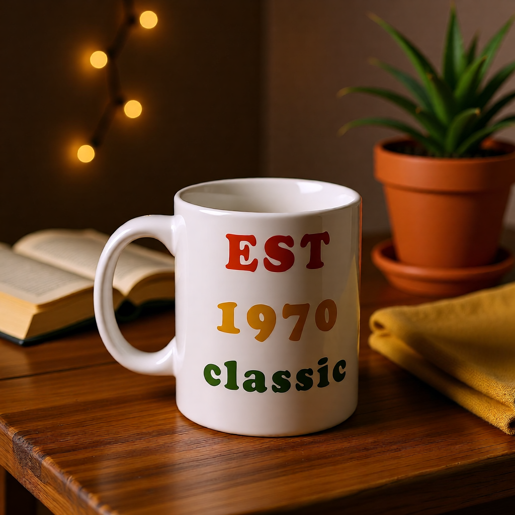 1970 Birthday Mug – Est. 1970 Classic Retro Mug