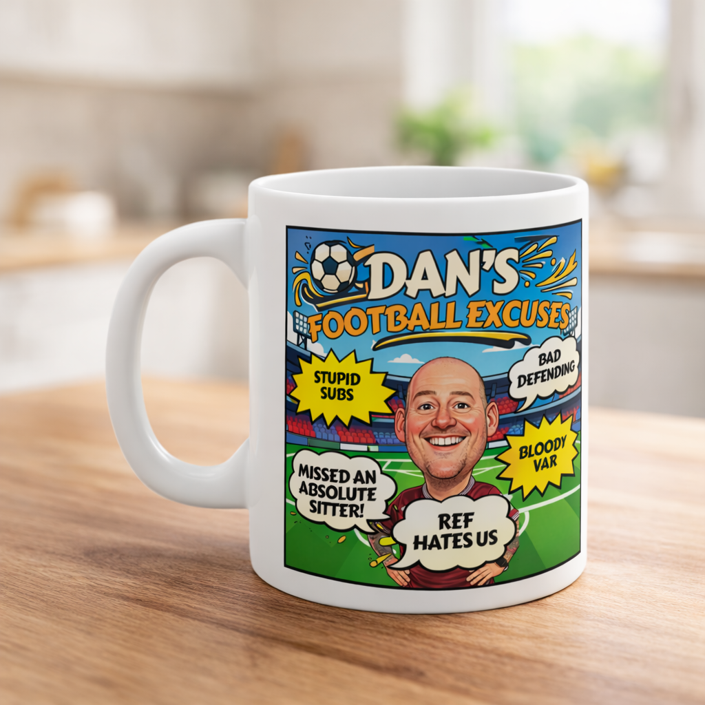 Personalised Excuse Mug - Novelty Gift UK