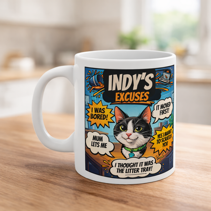 Personalised Excuse Mug - Novelty Gift UK
