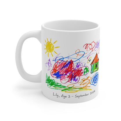 Personalised Children's Drawing Mug – Unique Kids Art Gift UK