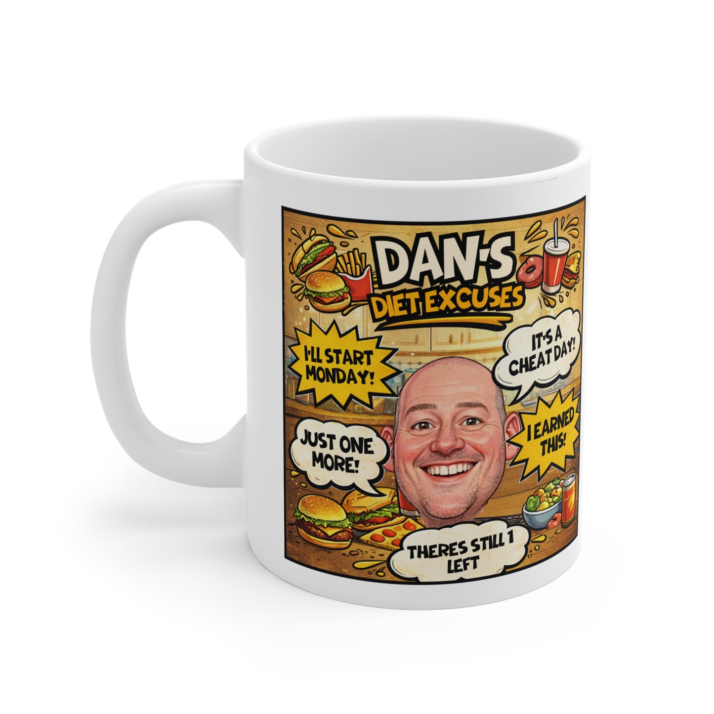 Personalised Excuse Mug - Novelty Gift UK