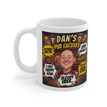 Personalised Excuse Mug - Novelty Gift UK