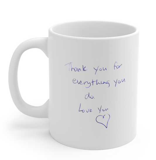 Personalised Handwriting Mug - Custom Message Keepsake Gift UK