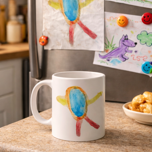 Personalised Children's Drawing Mug – Unique Kids Art Gift UK