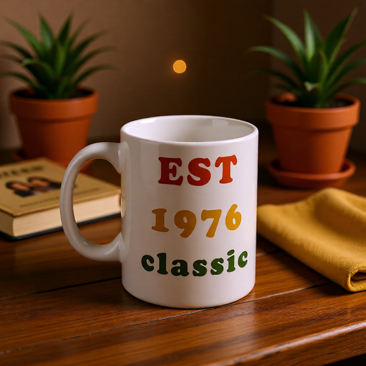 1976 Birthday Mug – Est. 1976 Classic Retro Mug