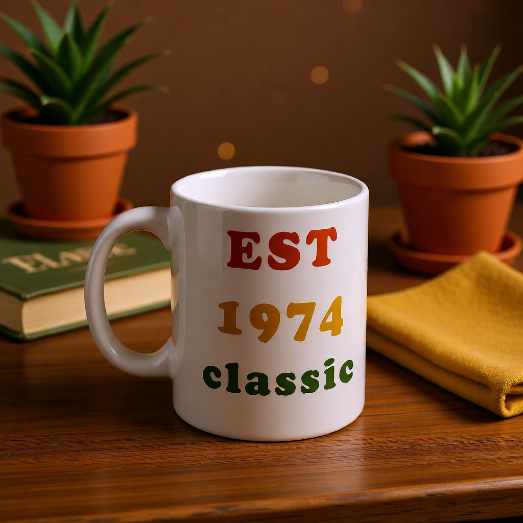 1974 Birthday Mug – Est. 1974 Classic Retro Mug