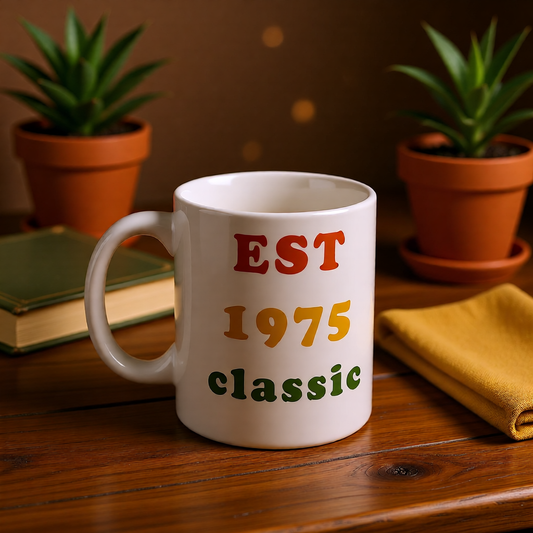 1975 Birthday Mug – Est. 1975 Classic Retro Mug