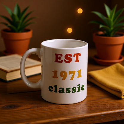 1971 Birthday Mug – Est. 1971 Classic Retro Mug