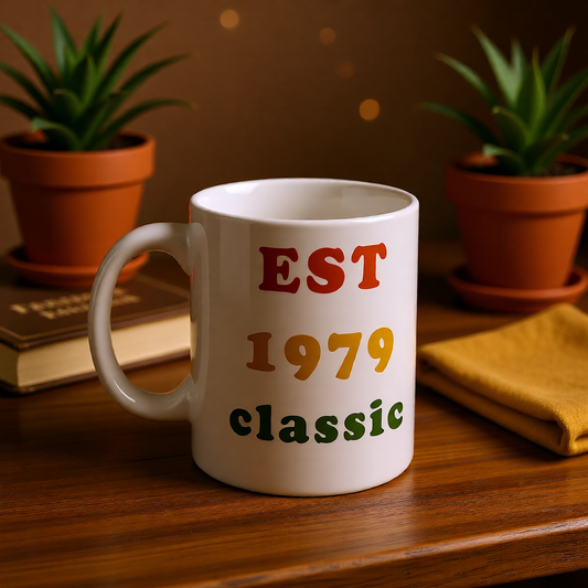 1979 Birthday Mug – Est. 1979 Classic Retro Mug
